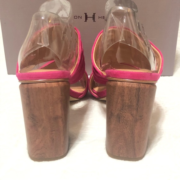 Halston Heritage Kiera Block Heeled Mule Sandals - Picture 3 of 8